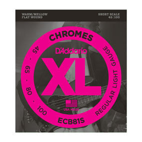 D'Addario ECB81S Chromes Bass, Light, 45-100, Short Scale