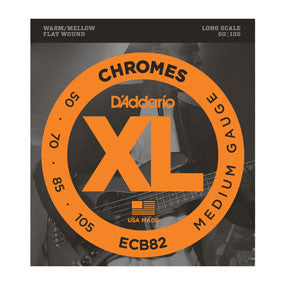 D'Addario ECB82 Chromes Bass, Medium, 50-105, Long Scale