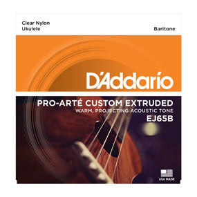 D'Addario EJ65B Pro-Arté Custom Extruded Ukulele, Baritone
