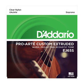 D'Addario EJ65S Pro-Arté Custom Extruded Ukulele, Soprano