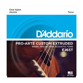 D'Addario EJ65T Pro-Arté Custom Extruded Ukulele, Tenor