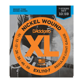 D'Addario EXL110-7 Nickel Wound, 7-String, Regular Light, 10-59