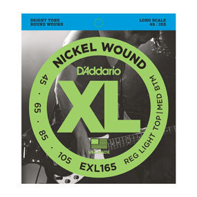 D'Addario EXL165 Nickel Wound Bass, Custom Light, 45-105, Long Scale