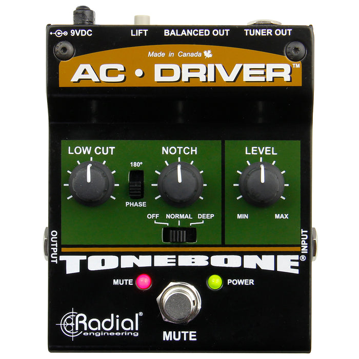 Radial AC-Driver Acoustic Instrument Preamp And Direct Box