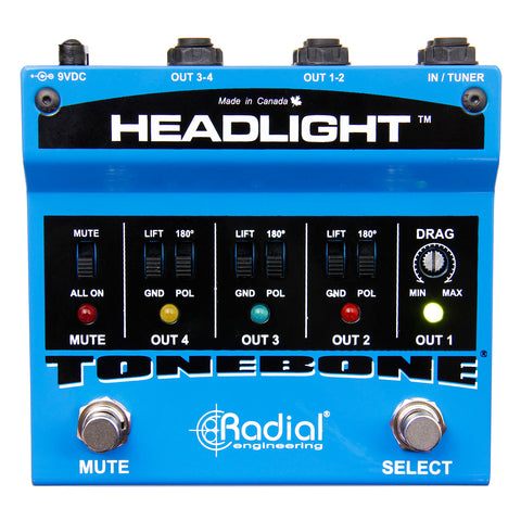 Radial Tonebone Headlight Four-Output Guitar Amp Selector
